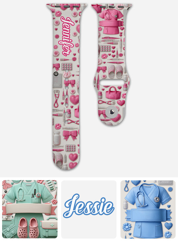 Krankenpflege ist eine Herzensangelegenheit – Personalisiertes Apple Watch-Armband für Pflegekräfte