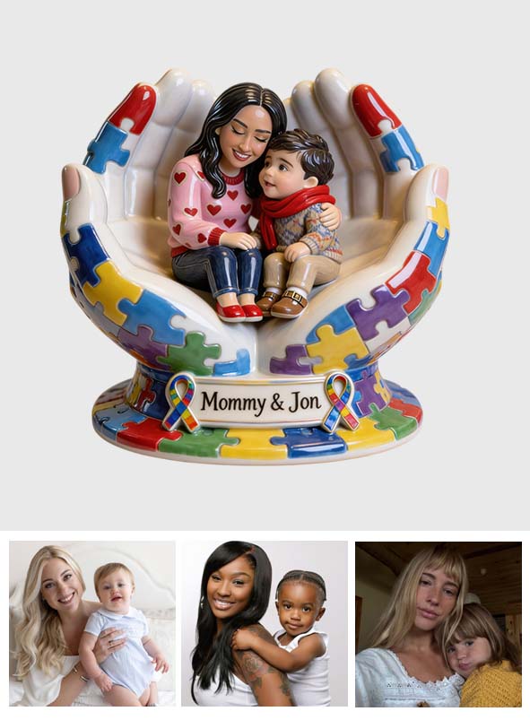 Autism Mom - Personalized Autism Awareness Custom Shaped Acrylic Plaque