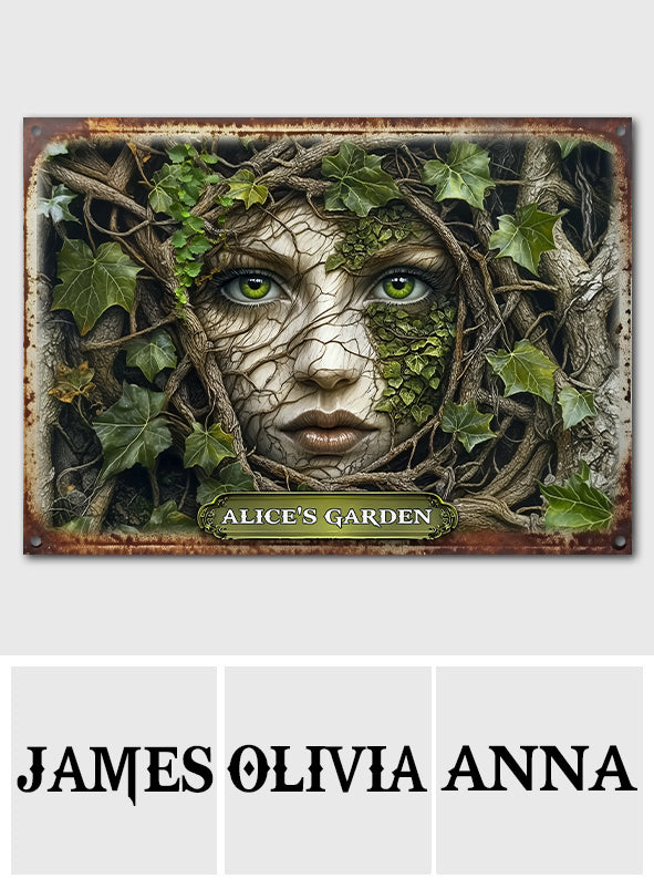 Welcome To My Garden - Personalized Gardening Rectangle Metal Sign