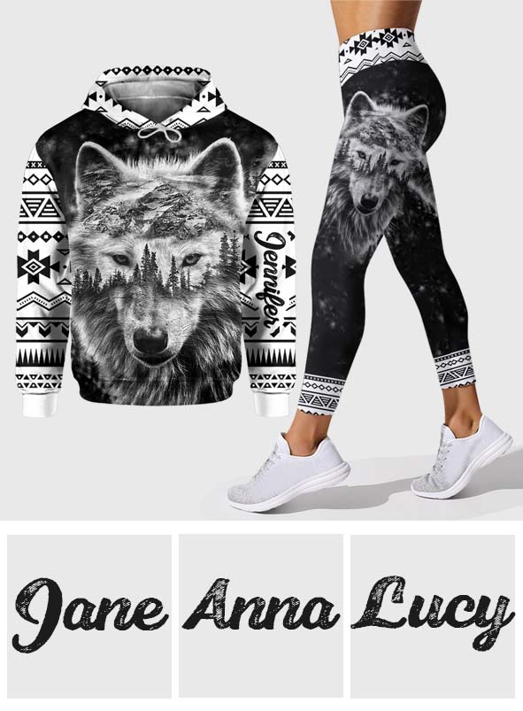 Starker Wolf – Personalisierter Wolf-Hoodie und Leggings