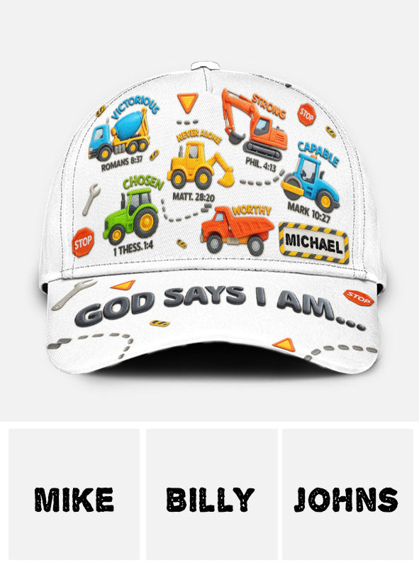 Construction Machines I Am - Personalized Kid Classic Cap