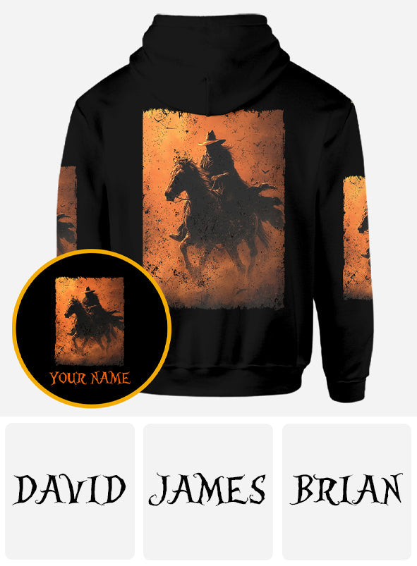 Halloween-Reitshirt – Personalisiertes Halloween-Shirt mit Allover-Print