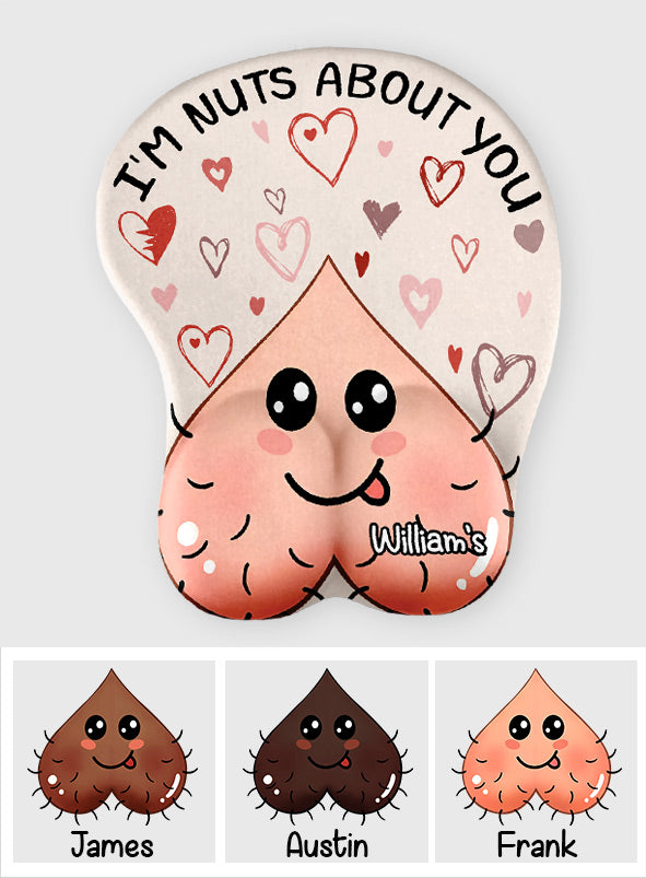 Ich bin verrückt nach dir – Personalisiertes 3D-Mauspad für Paare