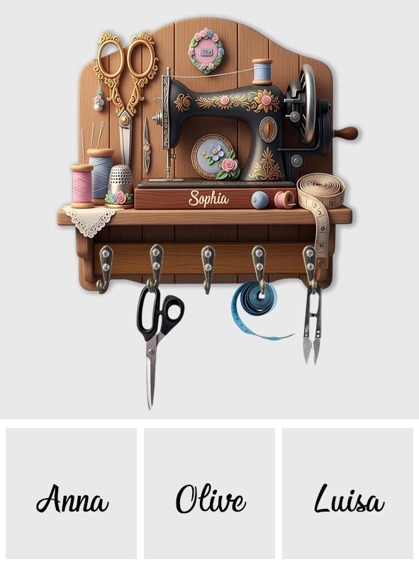 My Favorite Place - Personalized Sewing Custom Shaped Key Rack
