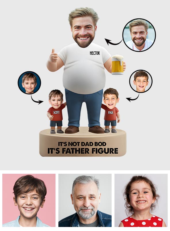 It's Not Dad Bod It's Father Figure - Personalized Father Custom Shaped Acrylic Plaque