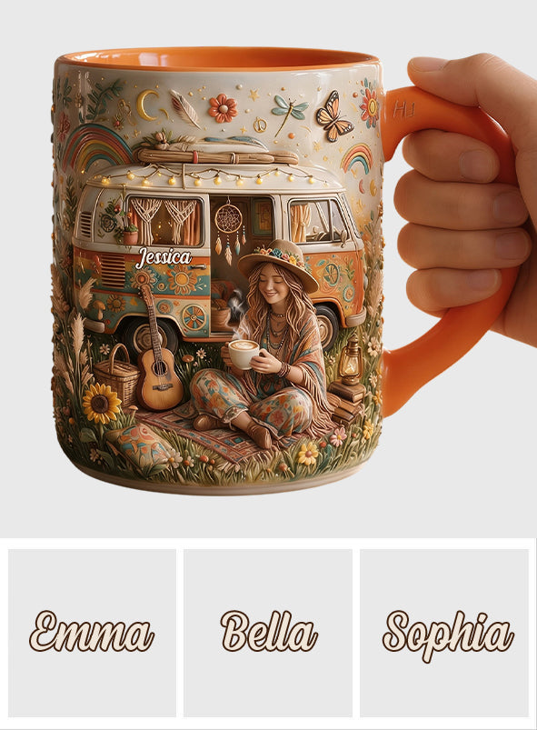 Hippie Souls - Personalized Hippie Accent Mug & Coaster