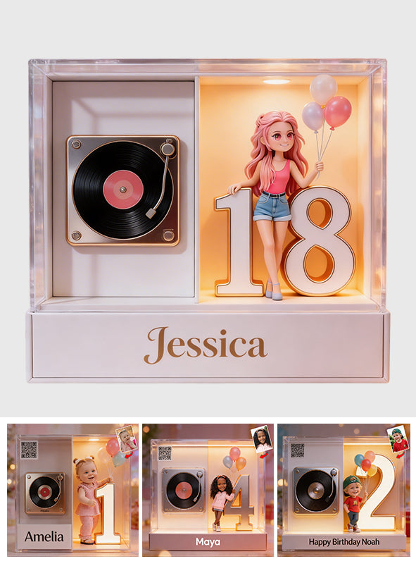Create Birthday Song For Your Loved One - Personalized Birthday Custom Shape Music Magnet