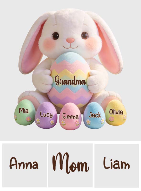 Grandma Easter - Personalized Grandma Premium Faux Fur Pillow