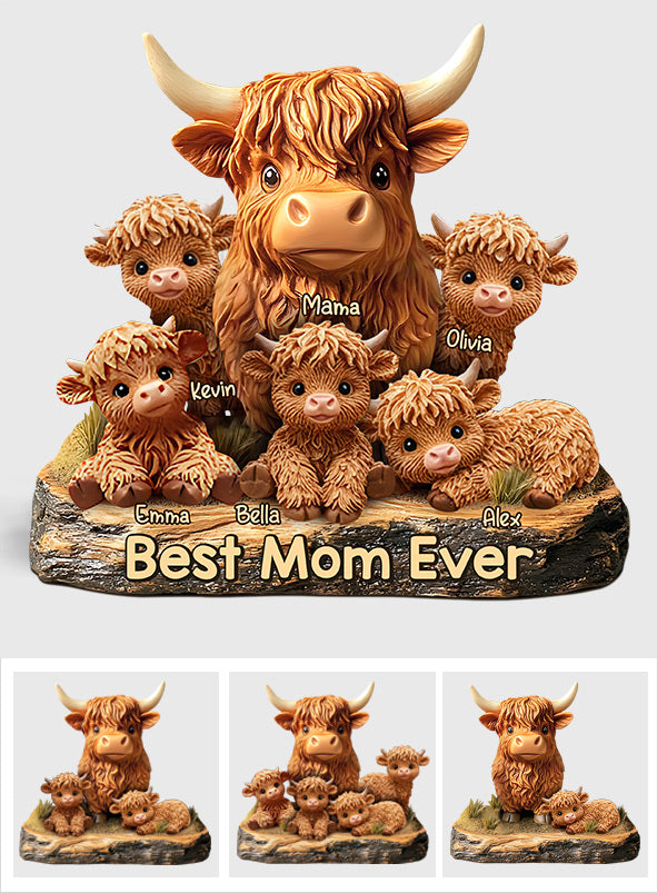 Wir lieben dich, Mama – Personalisierte Acrylplakette in individueller Form für die Mutter