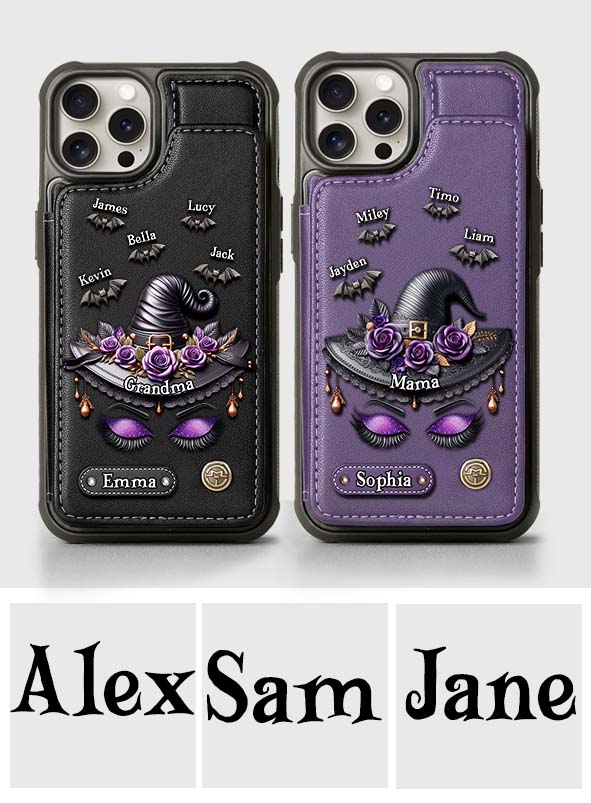Perfect Gift For Mom, Grandma Witch - Personalized Mother Wallet Phone Case