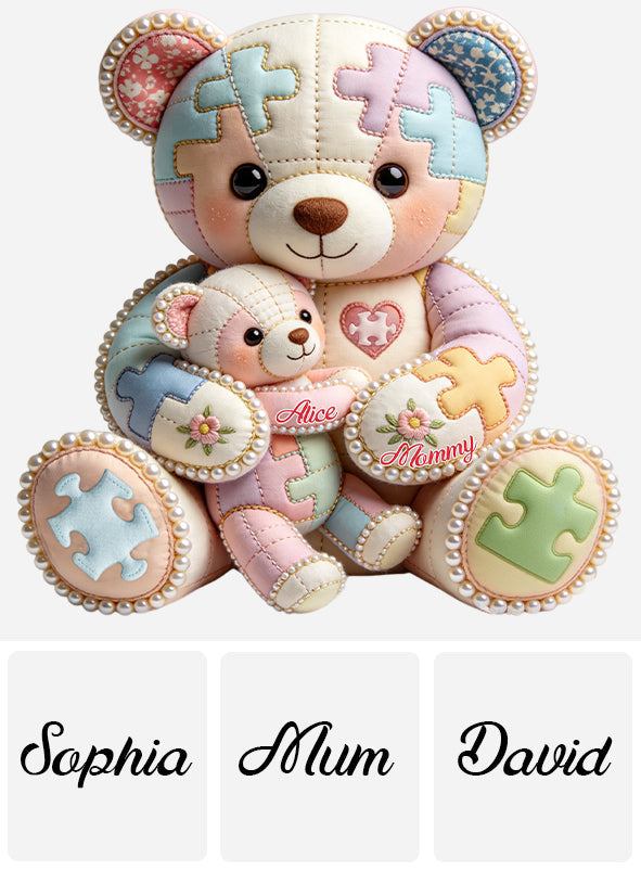 Autism Mom – Personalisiertes Premium-Kunstfellkissen zum Thema Autismus