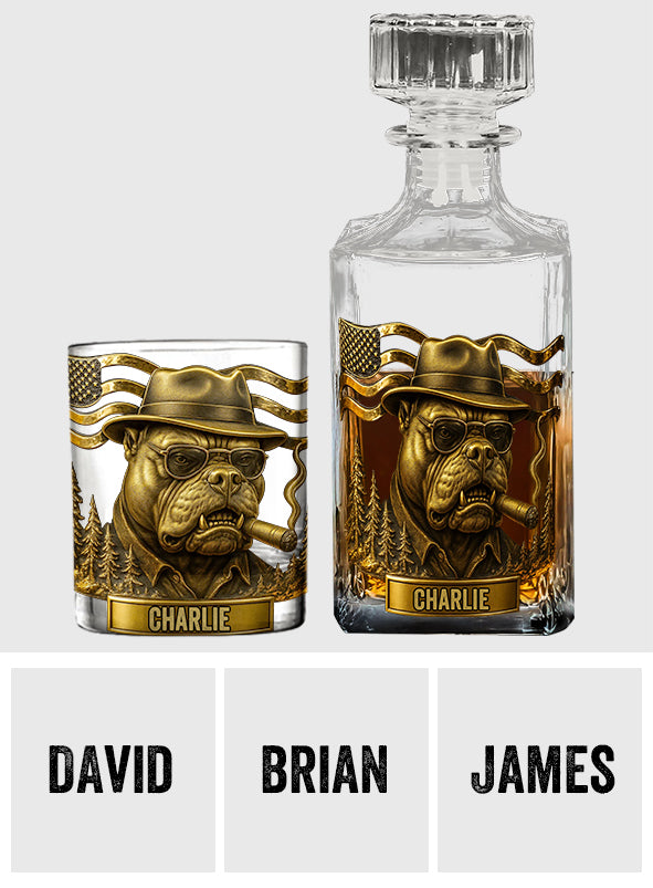 Mafia Pitbull – Personalisiertes Pitbull-Whisky-Dekanter-Set