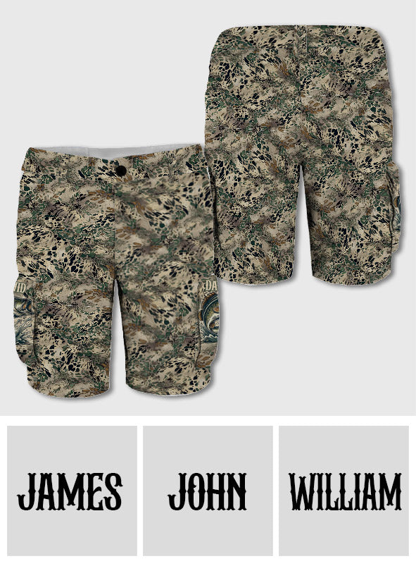 Angelgeschenk für ihn/Ehemann/Vater... - Personalisierte Angel-Cargoshorts mit Gürtel