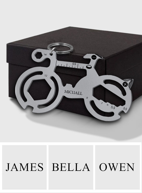 Reise-Werkzeugset für Rennräder – Personalisierte Multitool-Blechplatte für Biker