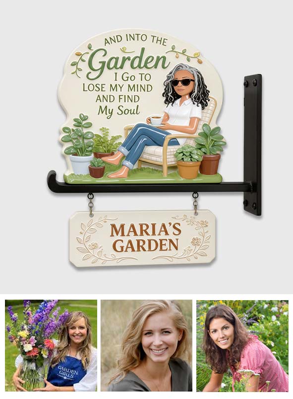 I Go To Lose My Mind - Personalized Gardening Wooden Wall Mount Sign