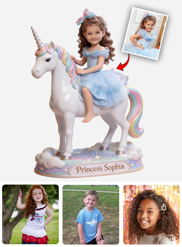 Dinosaurier- oder Einhorn-Geschenke für Kinder – personalisierte Acrylplakette in Kinderform