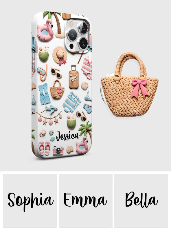 Strandliebhaberin – Personalisierte Handyhülle mit Meeresmotiv
