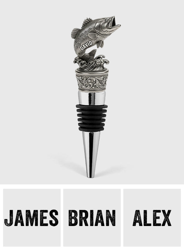 Drinking And Fishing - Personalized Fishing Bottle Stopper