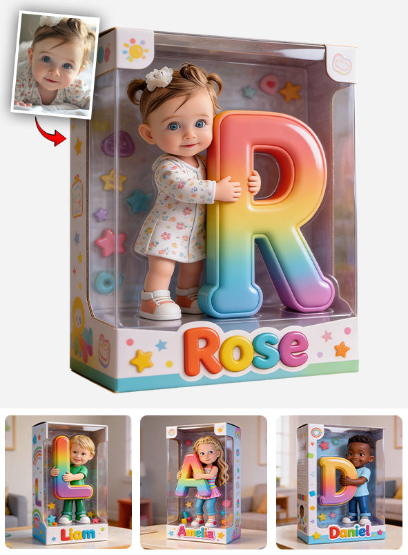 Alphabet Letter Custom Any Photo - Personalized Kid Custom Shaped Acrylic Plaque