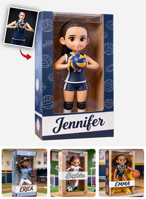 Jede Sportart – Volleyball, Fußball, Basketball, Baseball... – Personalisierte Acrylplakette in Volleyballform