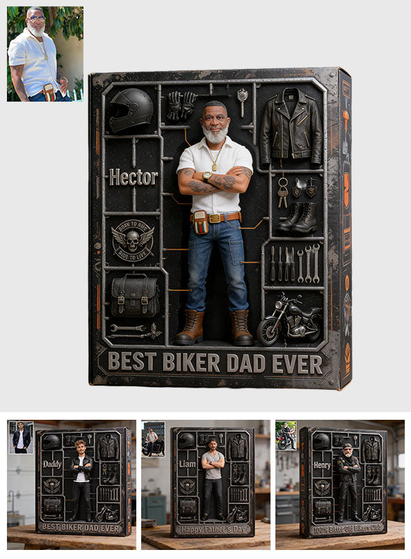 Geboren Um Zu Fahren - Stolz Vater Zu Sein - Personalisierte Biker Acrylplakette