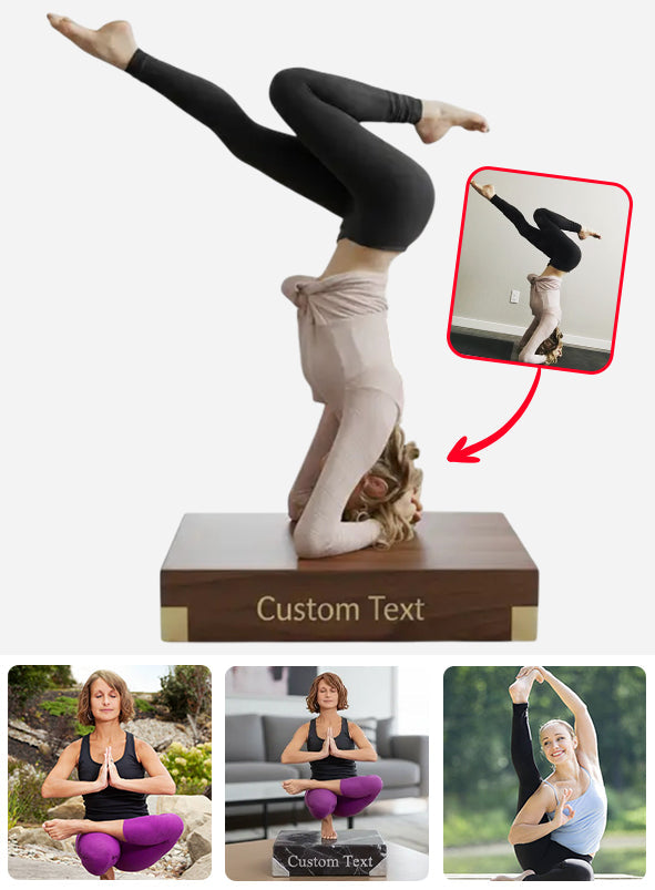 Yogaholic – Personalisierte Yoga-Acrylplakette in individueller Form