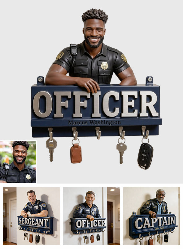 Jedes Foto - Personalisierter Polizeibeamter Hängeregal