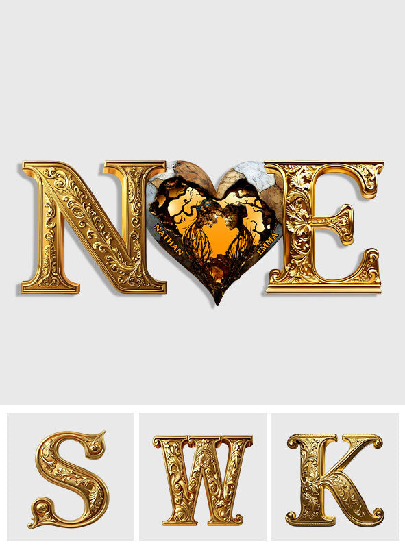 „Du und ich, wir schaffen das“ – personalisiertes Metallschild für Paare