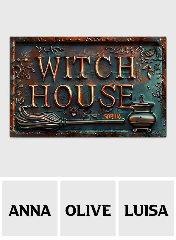 Witch House - Personalized Witch Doormat