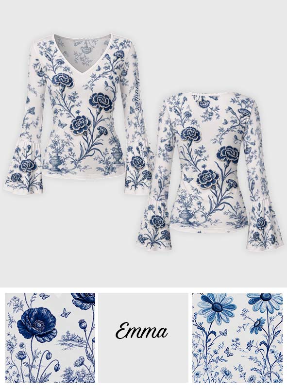 Birth Flower - Personalized Self Love Flare Long-Sleeve Shirt
