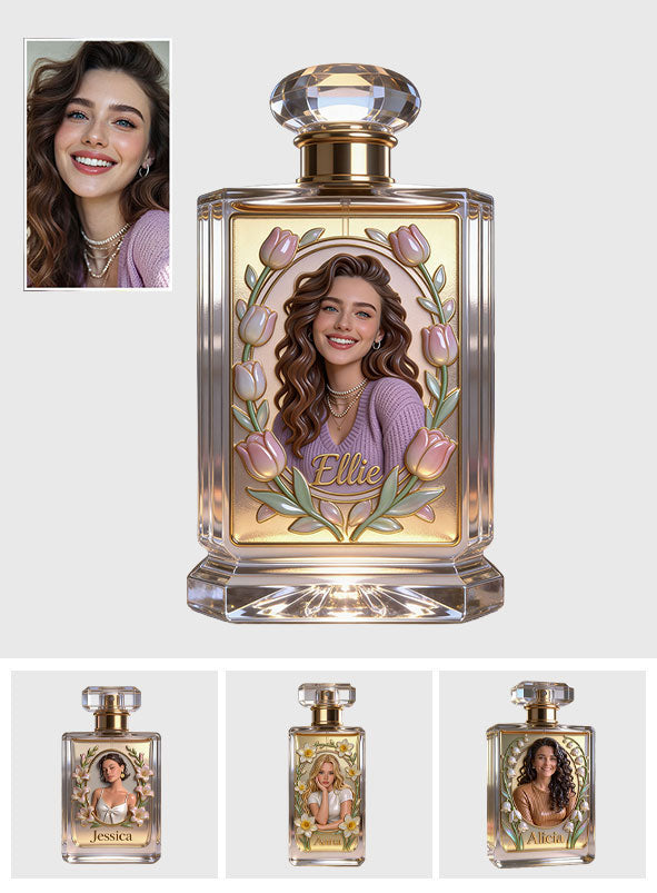Individuelles Foto – Geburtsblume – Personalisierter, nachfüllbarer Selbstliebe-Parfümflakon