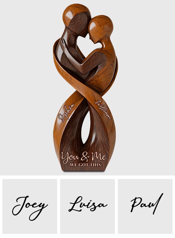 You And Me We Got This - Personalized Couple Custom Shaped Acrylic Plaque