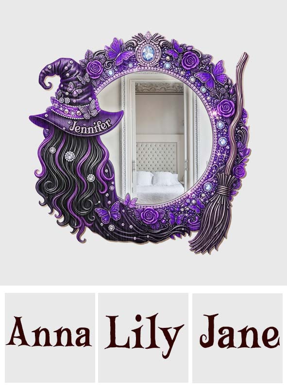 Beautiful Witch - Personalized Witch Wall Hanging Mirror