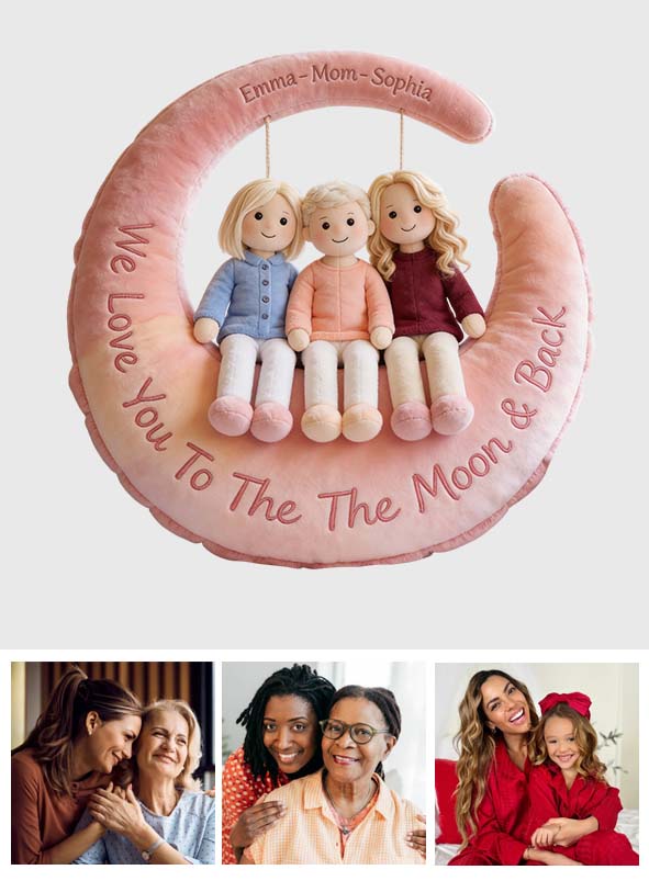 Ich liebe dich – Personalisiertes Premium-Kunstfellkissen für die Mutter