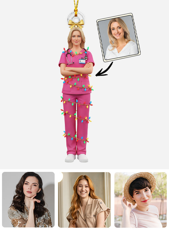 Krankenschwester im Dienst – Personalisierter Krankenschwester-Anhänger