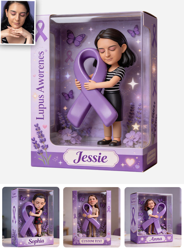 Purple Fighter - Personalized Lupus Awareness Custom Shaped Acrylic Plaque