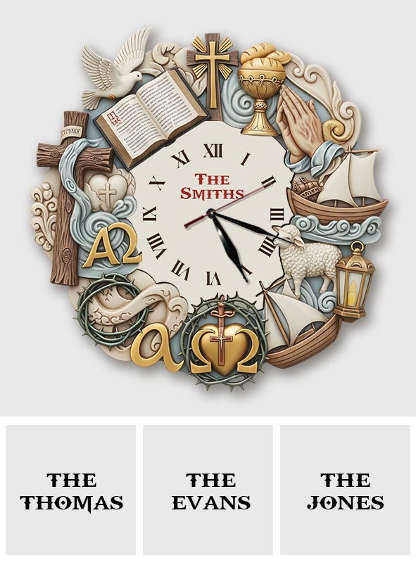 Zeitloser Glaube – Personalisierte christliche LED-Wanduhr