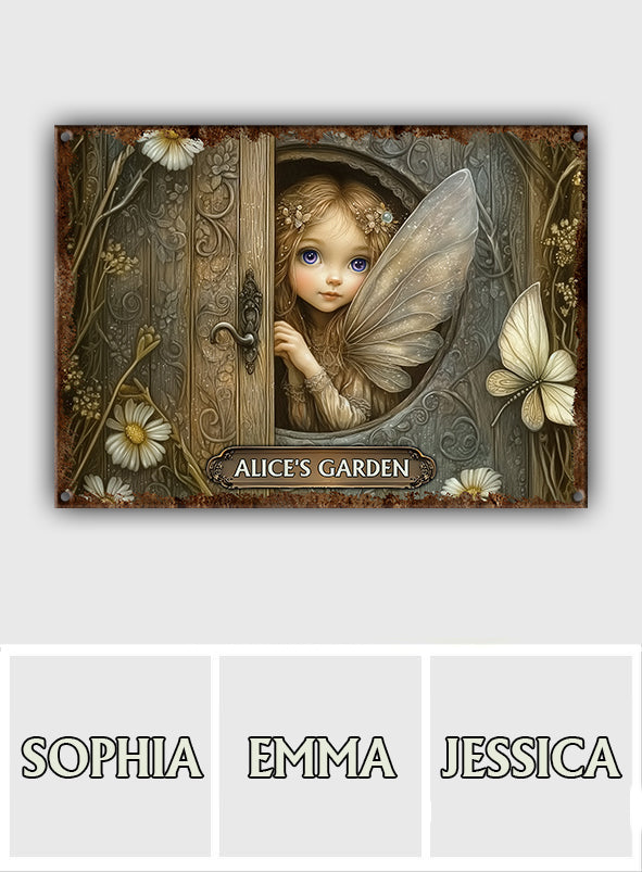 Welcome To My Garden - Personalized Gardening Rectangle Metal Sign