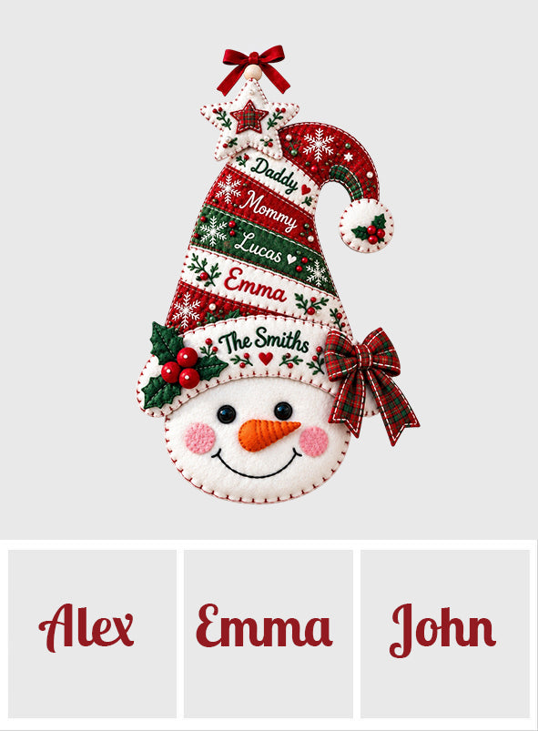 Familienzusammenkunft - Personalisierter Weihnachts-Türhänger