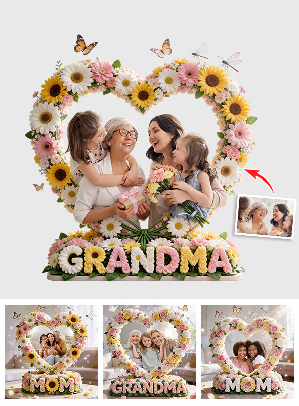 Geschenk für Mama und Oma – Personalisierte Acrylplakette in individueller Form für die Mutter