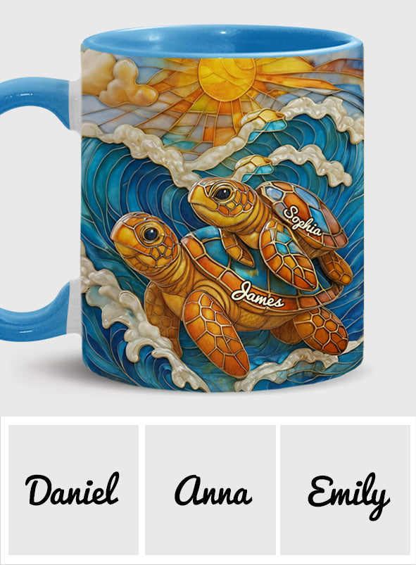 Turtle Beach Lover - Personalisierte Tasse mit Schildkrötenmotiv