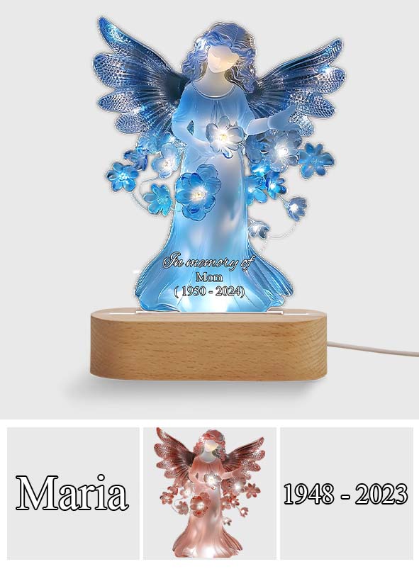 In liebevoller Erinnerung an – Personalisierte Gedenktafel mit Leuchtfuß