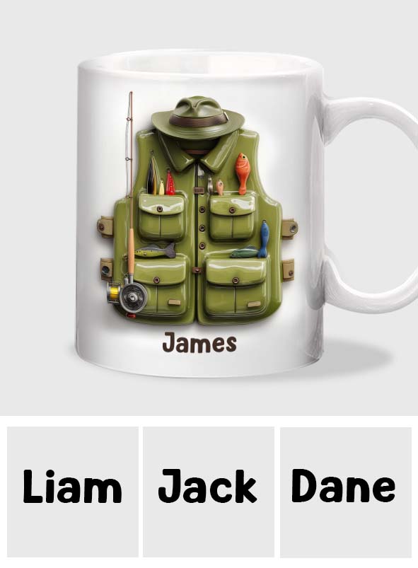 Angelweste - Personalisierter Angelbecher