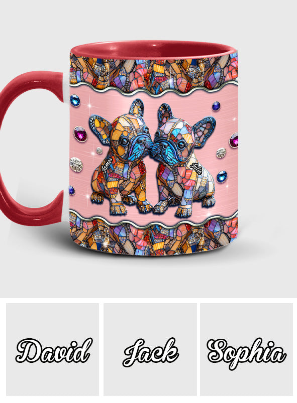 Französische Bulldoggen-Paar – Personalisierte Tasse mit französischem Bulldoggen-Motiv