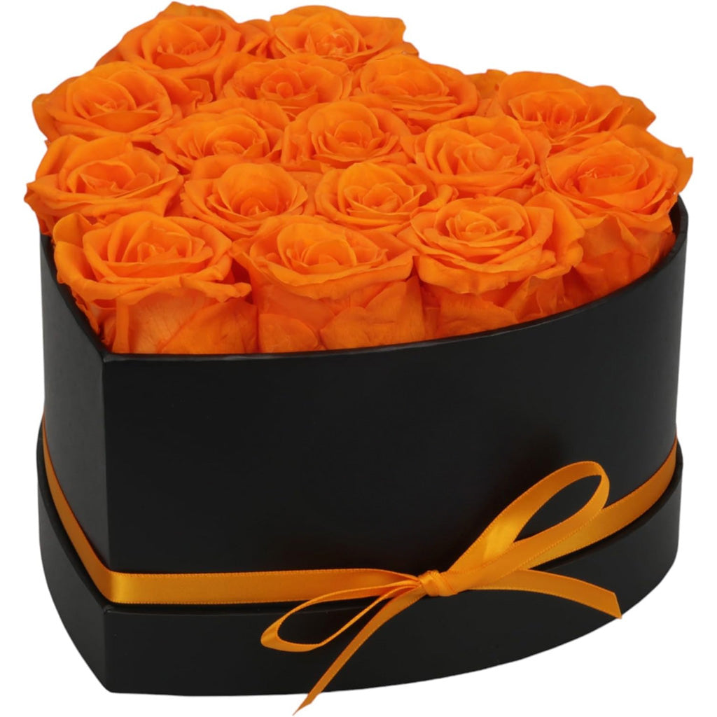 16 Rosen in Herzform – Blumenbox für die Ewigkeit