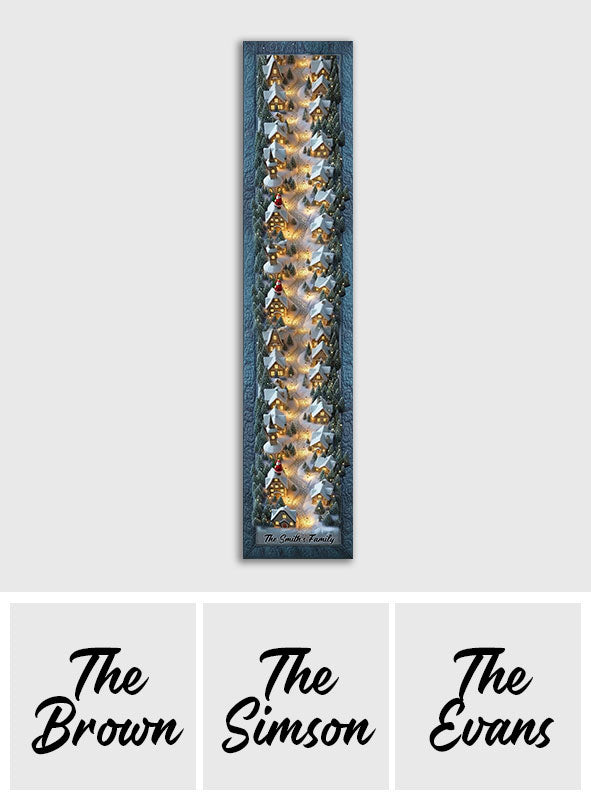 Weihnachtsdorf – Personalisierter Tischläufer