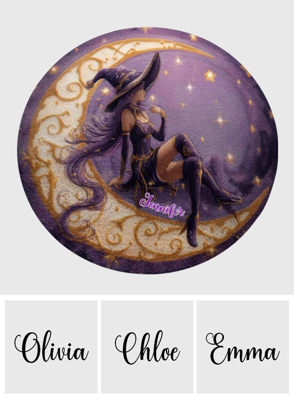 Beautiful Witch - Personalized Witch Round Rug