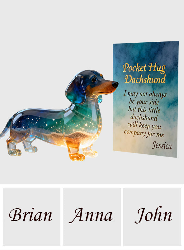 I'm Always With You - Personalized Dachshund Pocket Hug Card
