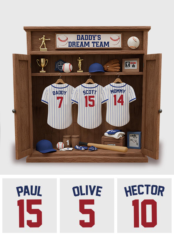 Traumhaftes Baseball-Team-Geschenk für Papa, Opa – personalisierte Acrylplakette in individueller Form für Väter