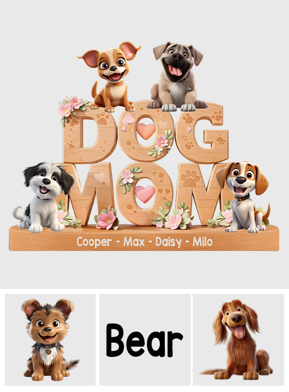 Hundemama – Personalisierte Acrylplakette in Hundeform